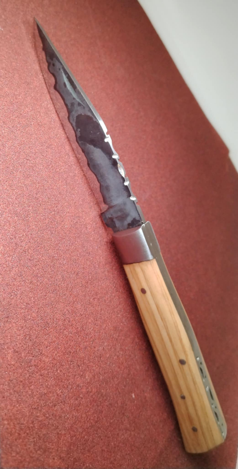 Couteau pliant acier brut 19 cm