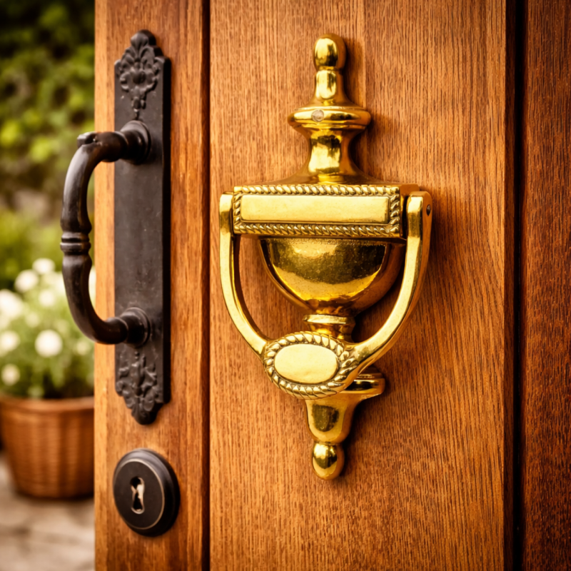 Heurtoir en laiton massif