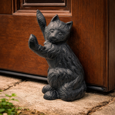 Cale Porte ou serre livre Fonte Chat