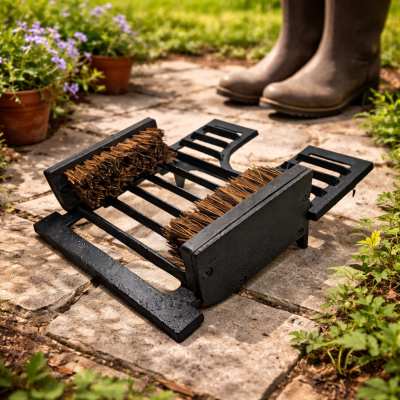 Gratte pied en fonte avec brosse