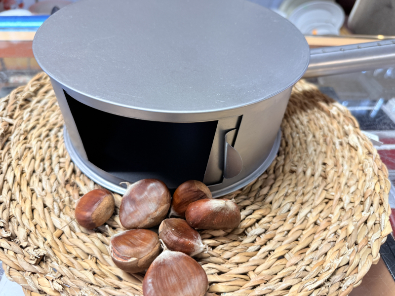 Diable à châtaignes et marrons