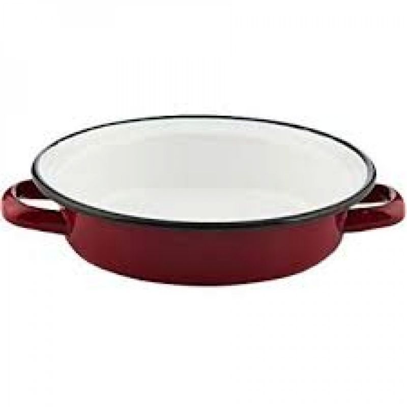 Plat à ?ufs en acier émaillé 18 cm